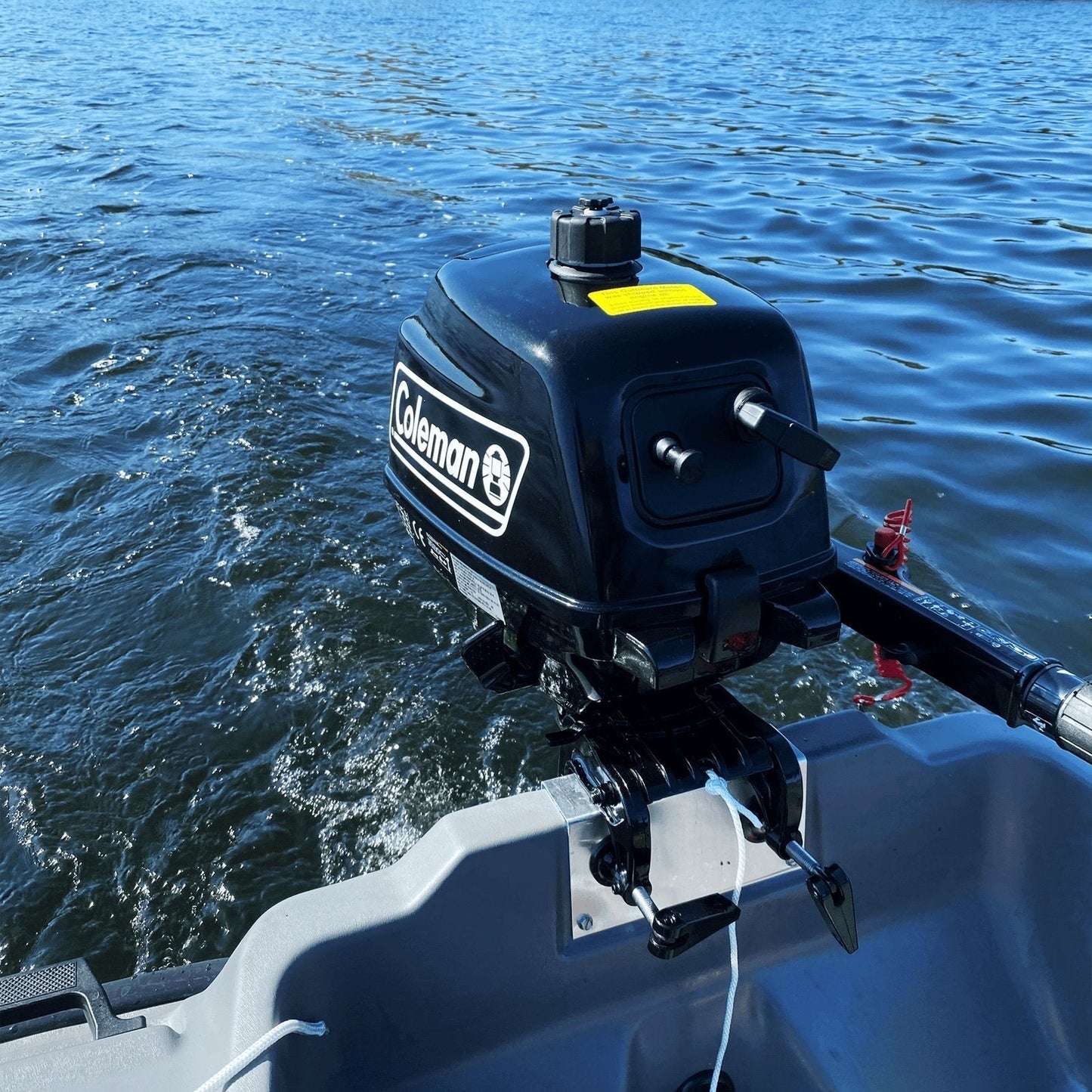 Coleman Powersports 5 HP 4 Stroke Outboard Boat Motor with Easy Pull Start F5BMS