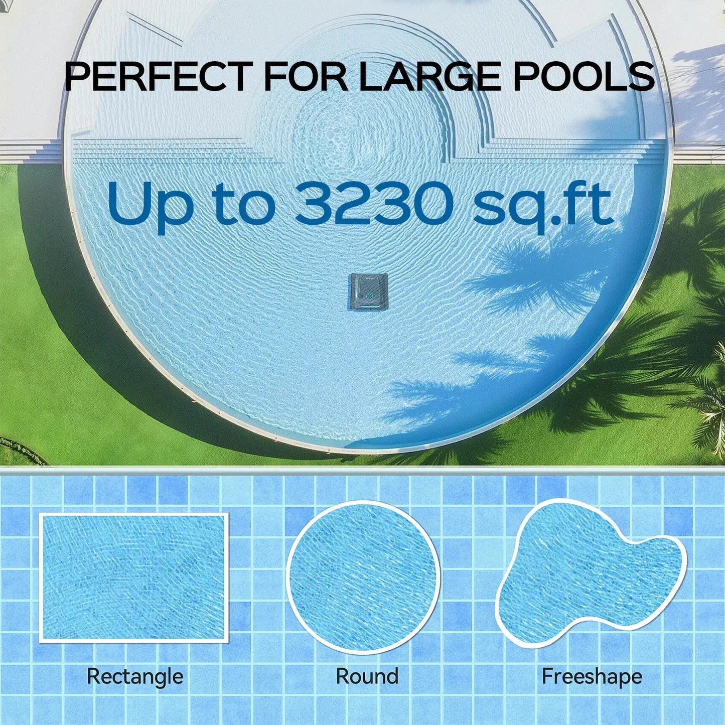 WYBOT S2 Solar Vision Robotic Pool Cleaner – Self-Charging Solar Dock, AI Camera