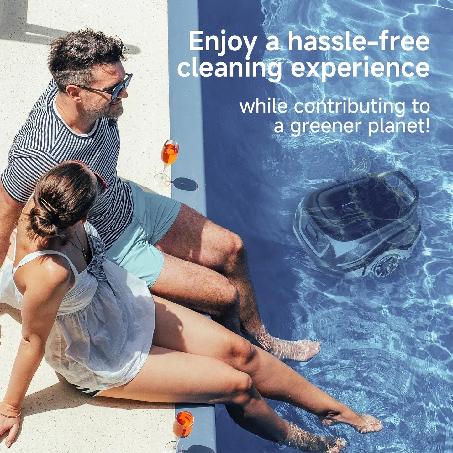 WYBOT A1 Cordless Robotic Pool Cleaner – Floor & Edge Cleaning