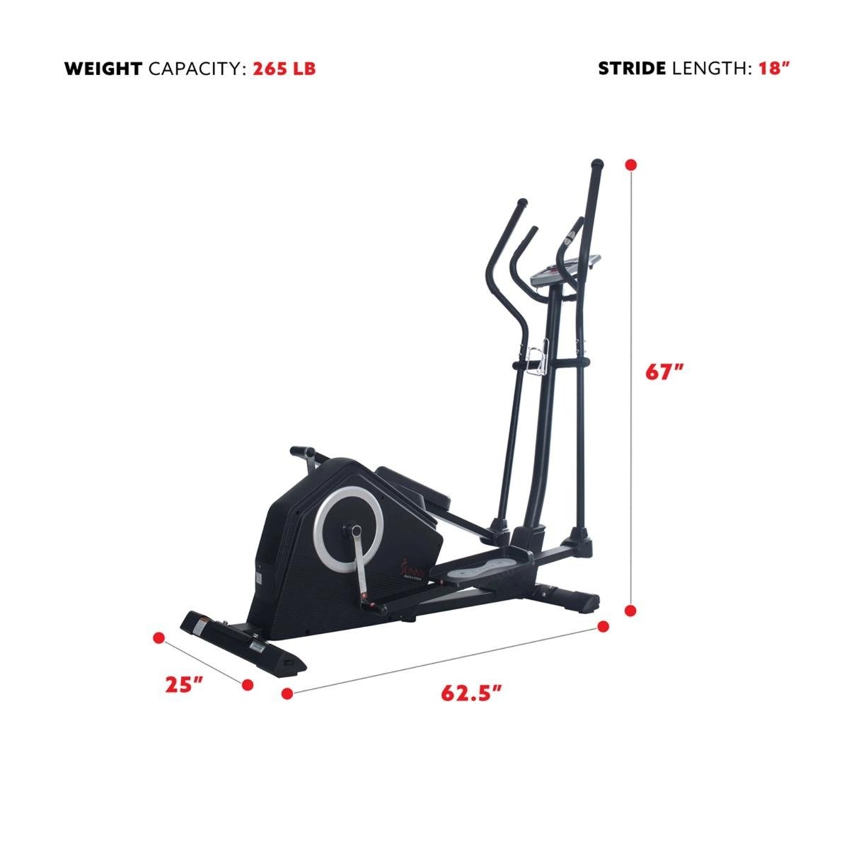 Sunny Health & Fitness Programmable Cardio Elliptical Trainer