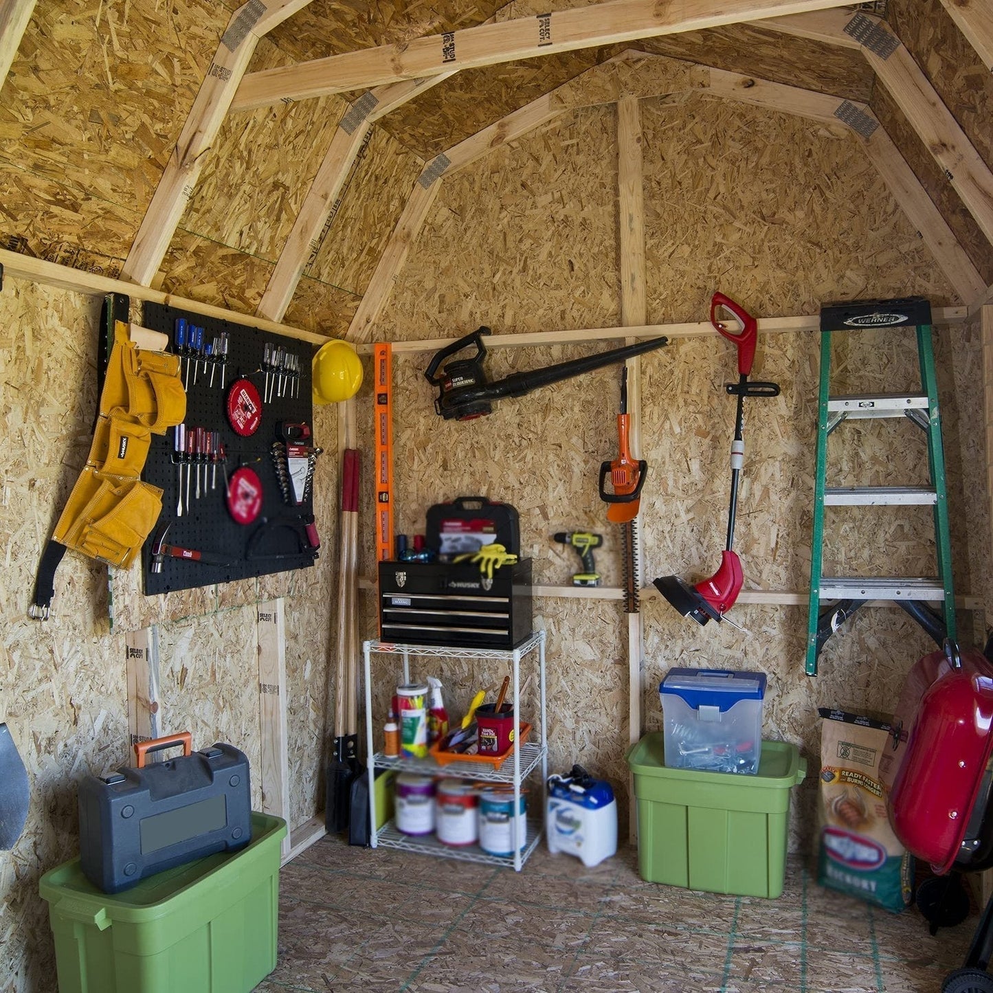 Handy Home Products Braymore 10×16 Do-It-Yourself Wooden Storage Shed Without Floor