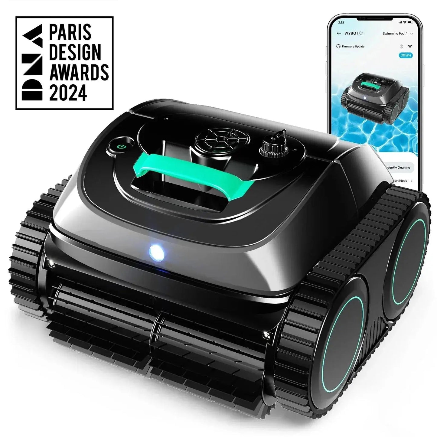 WYBOT C1 Cordless Robotic Pool Cleaner – Floor, Walls & Waterline