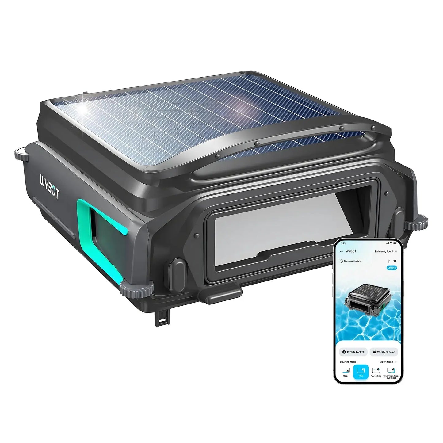 WYBOT F1 Solar-Powered Robotic Pool Skimmer – Cordless Surface Debris Cleaner