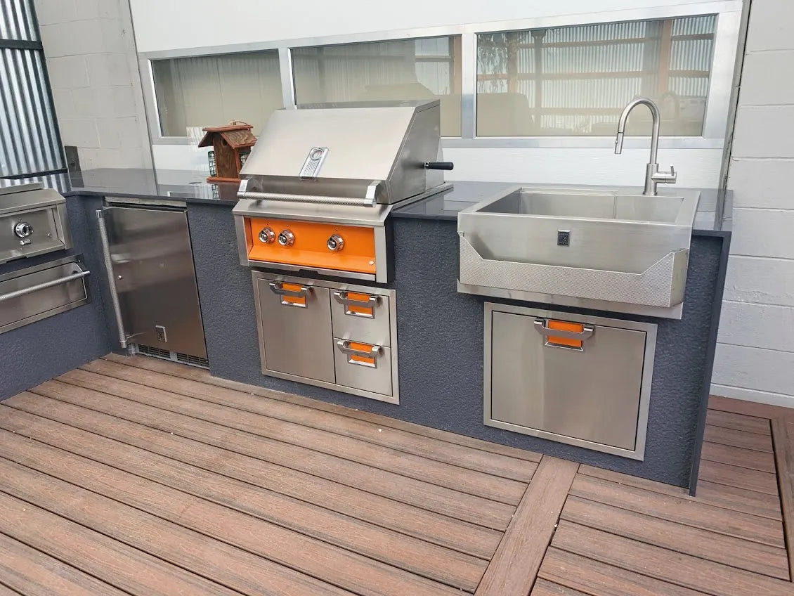 Aspire By Hestan 30" Outdoor Built-In Grill with 1 U-Burner, 1 Sear Burner & Rotisserie - EMBR30