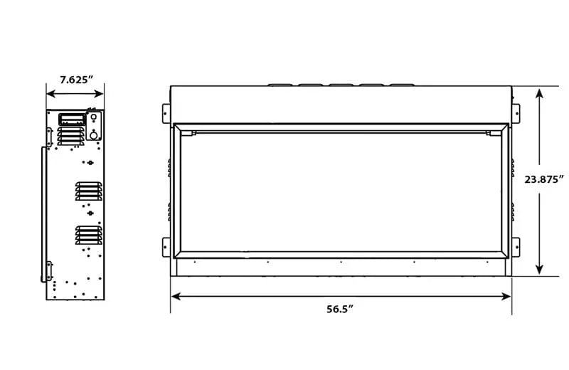 SimpliFire Built-In Electric Fireplace 55-in Scion SF55Scion