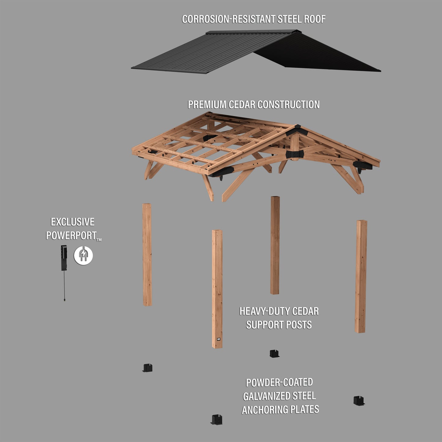 14x12 Peak Roof Gazebo