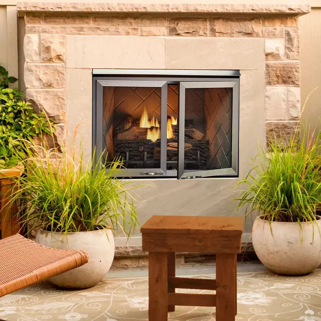 Majestic Vesper Outdoor 36" Gas Fireplace | 40,000 BTU | Ventless Design | VOFB36-T