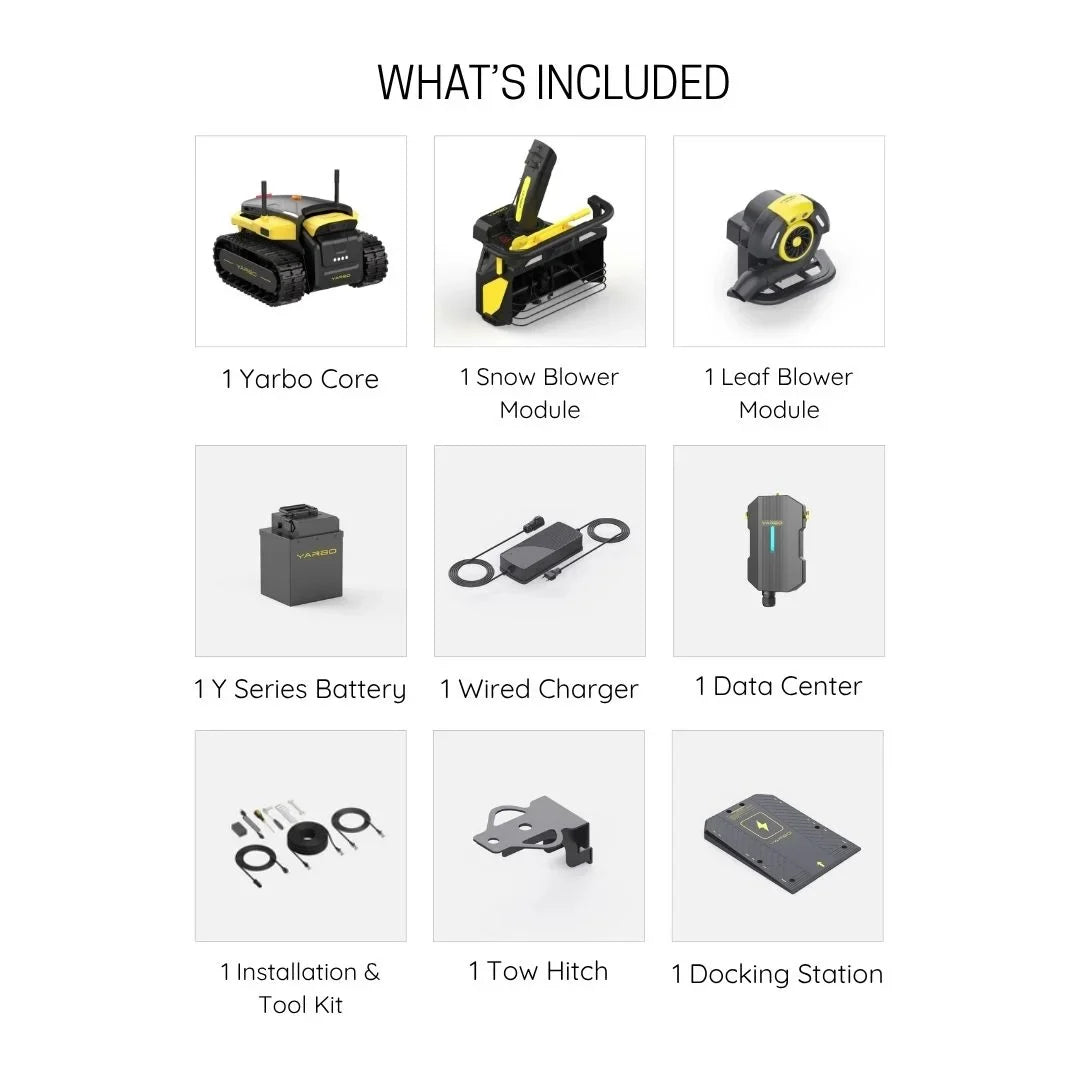 Yarbo Snow Blower + Leaf Blower Robot | 2-Module Autonomous System