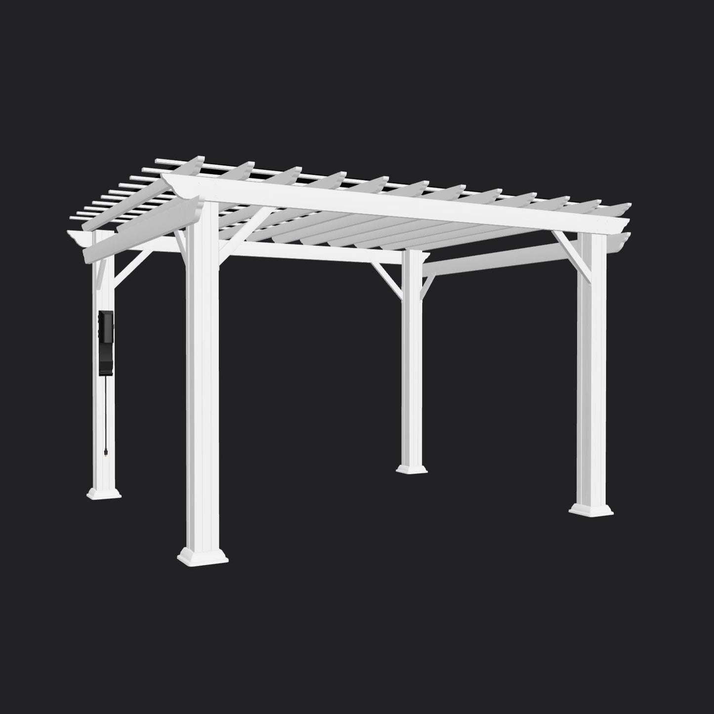 Stratford | 12x10 Steel Pergola – White