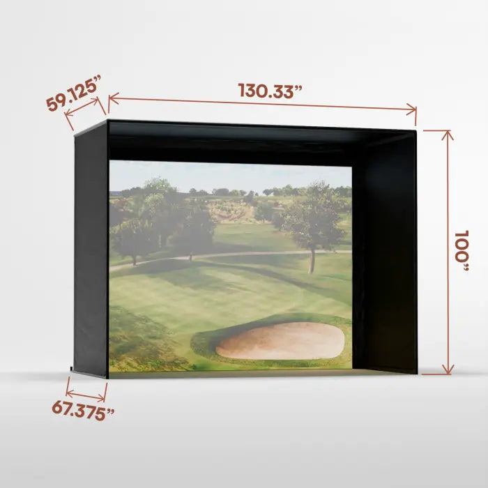 Carl's Place DIY Golf Simulator Enclosure Kit with Preferred Impact Screen 8x10.5 | Model: gekc2-pd-8x10-5x5