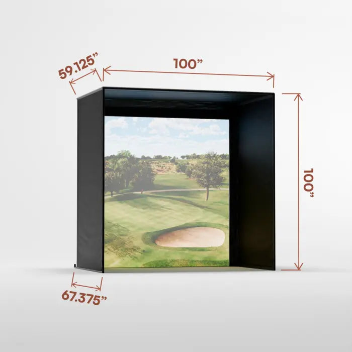 Carl's Place DIY Golf Simulator Enclosure Kit with Standard Impact Screen 8x8 | Model: gekc2-is-8x8x5
