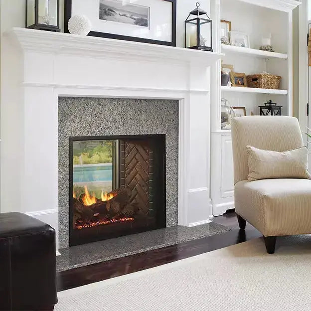 Majestic Fortress Indoor/Outdoor See-Through Gas Fireplace 36 | 56,000 BTU | IntelliFire Touch | ODFORTG-36