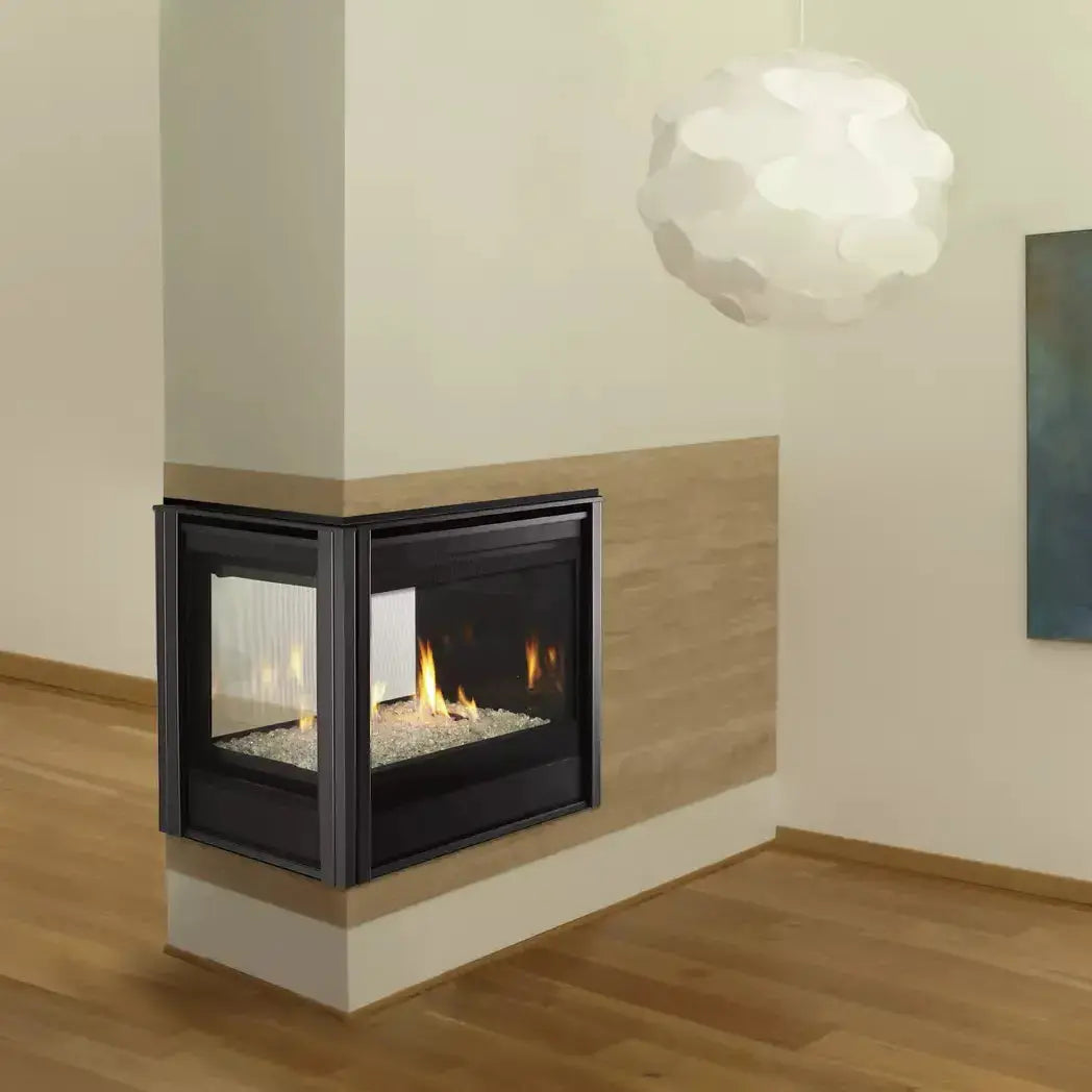 Majestic Pier 36 Peninsula Direct Vent Gas Fireplace | 38,000 BTU | IntelliFire Touch | PIER-DV36IN