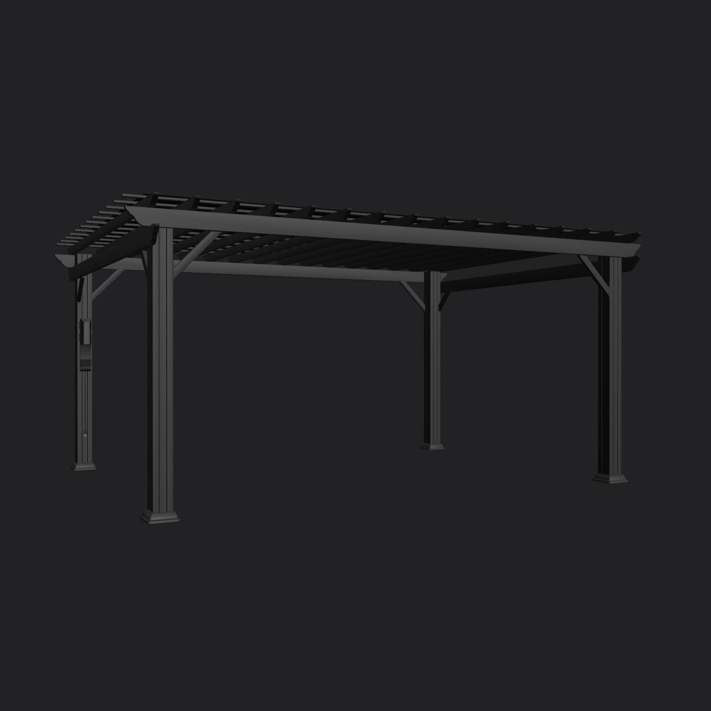 Stratford | 16x12 Steel Pergola – Black