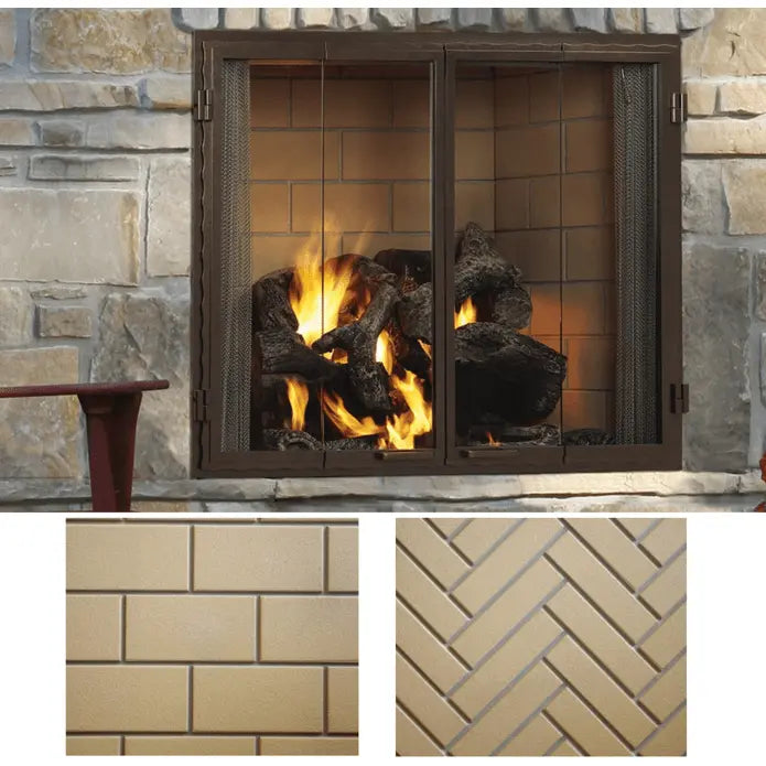 Majestic Castlewood 42” Outdoor Wood Burning Fireplace | Traditional Masonry Style | ODCASTLEWD-42
