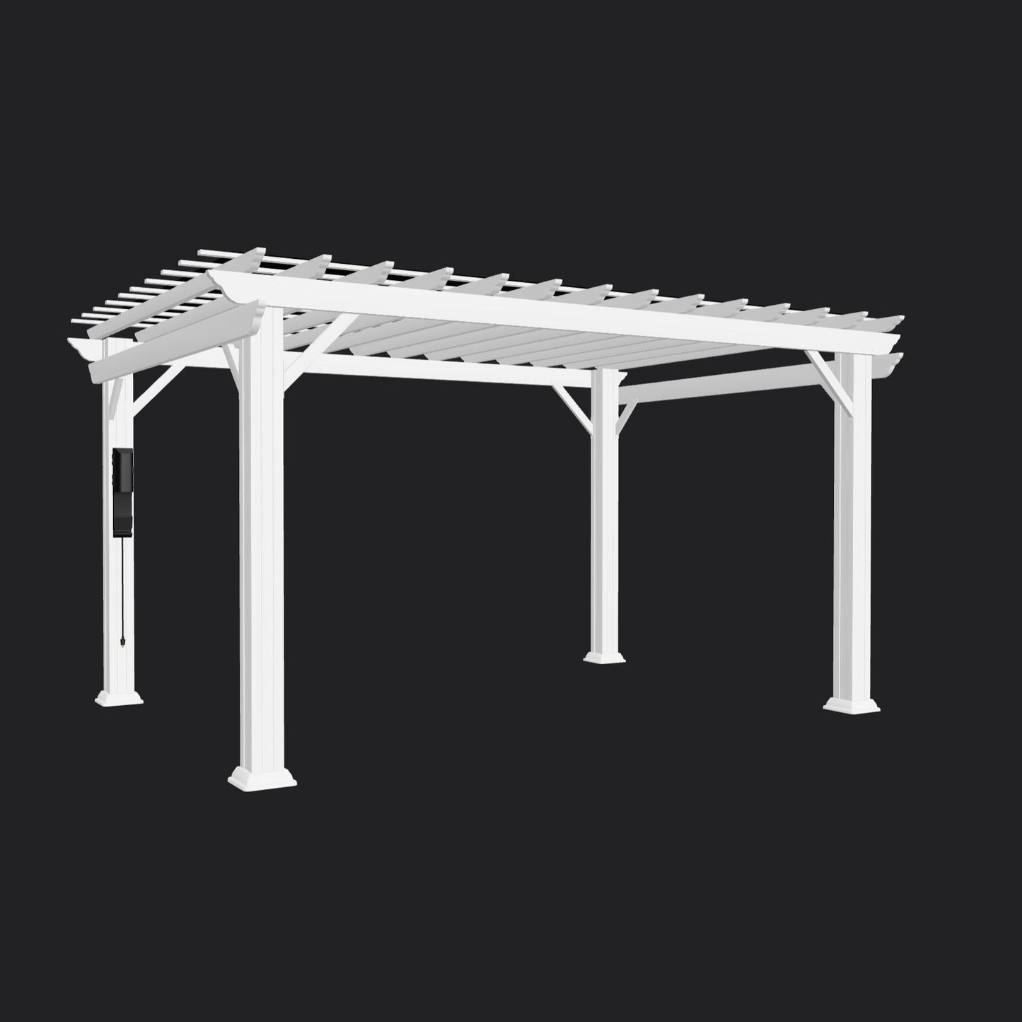 Stratford | 14x10 Steel Pergola – White