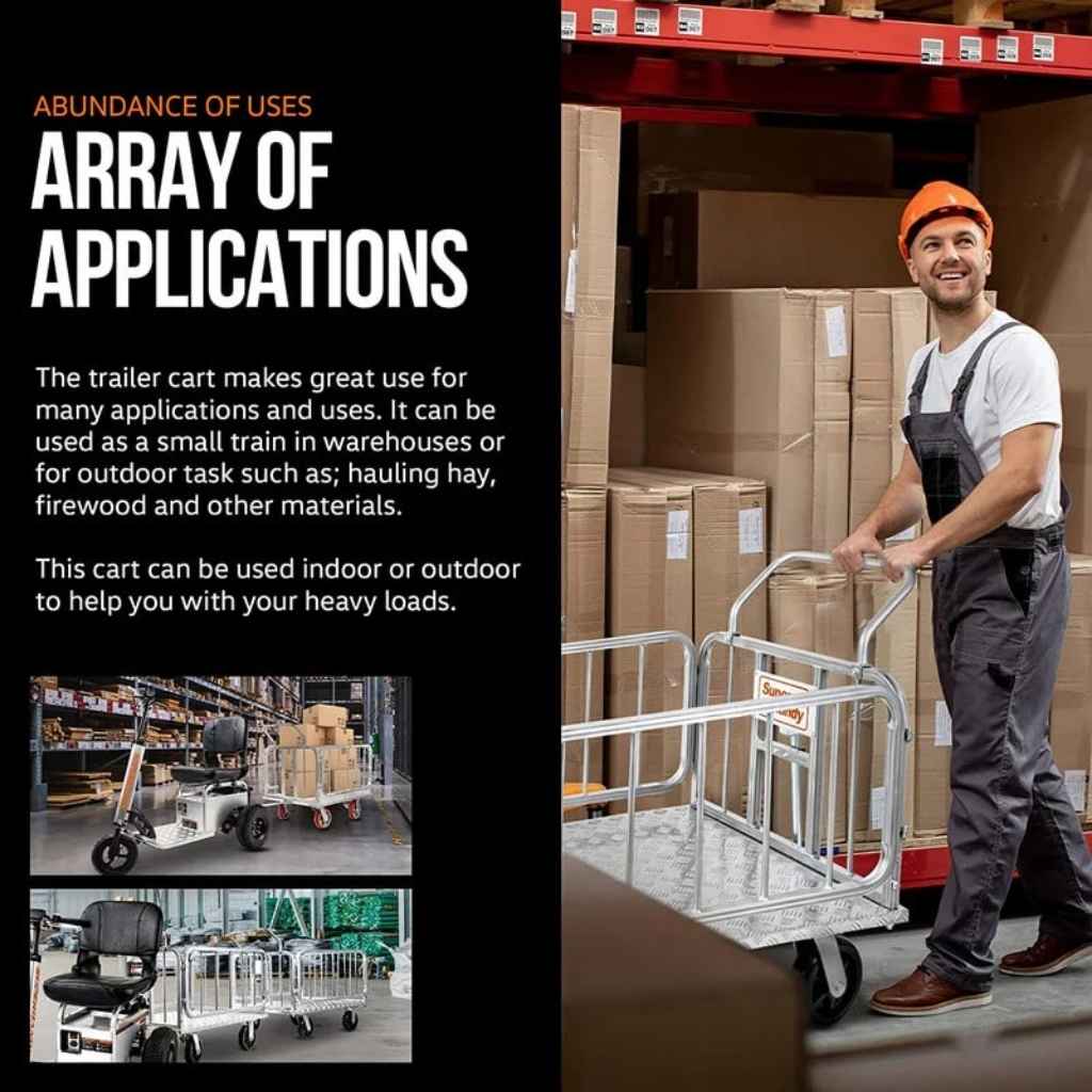 SuperHandy Metal Platform Truck & Trailer - 1200Lb Capacity
