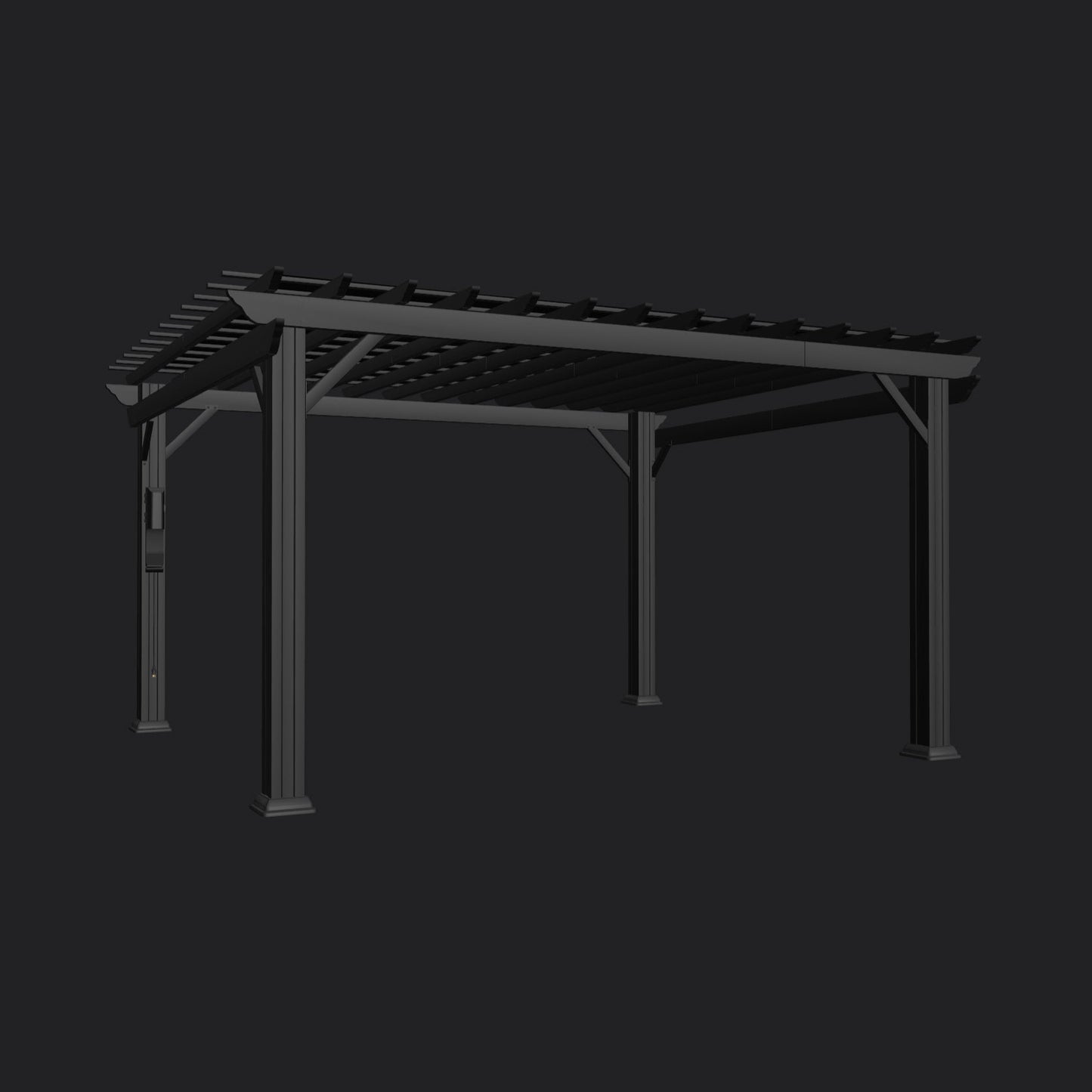 Stratford | 14x12 Steel Pergola – Black