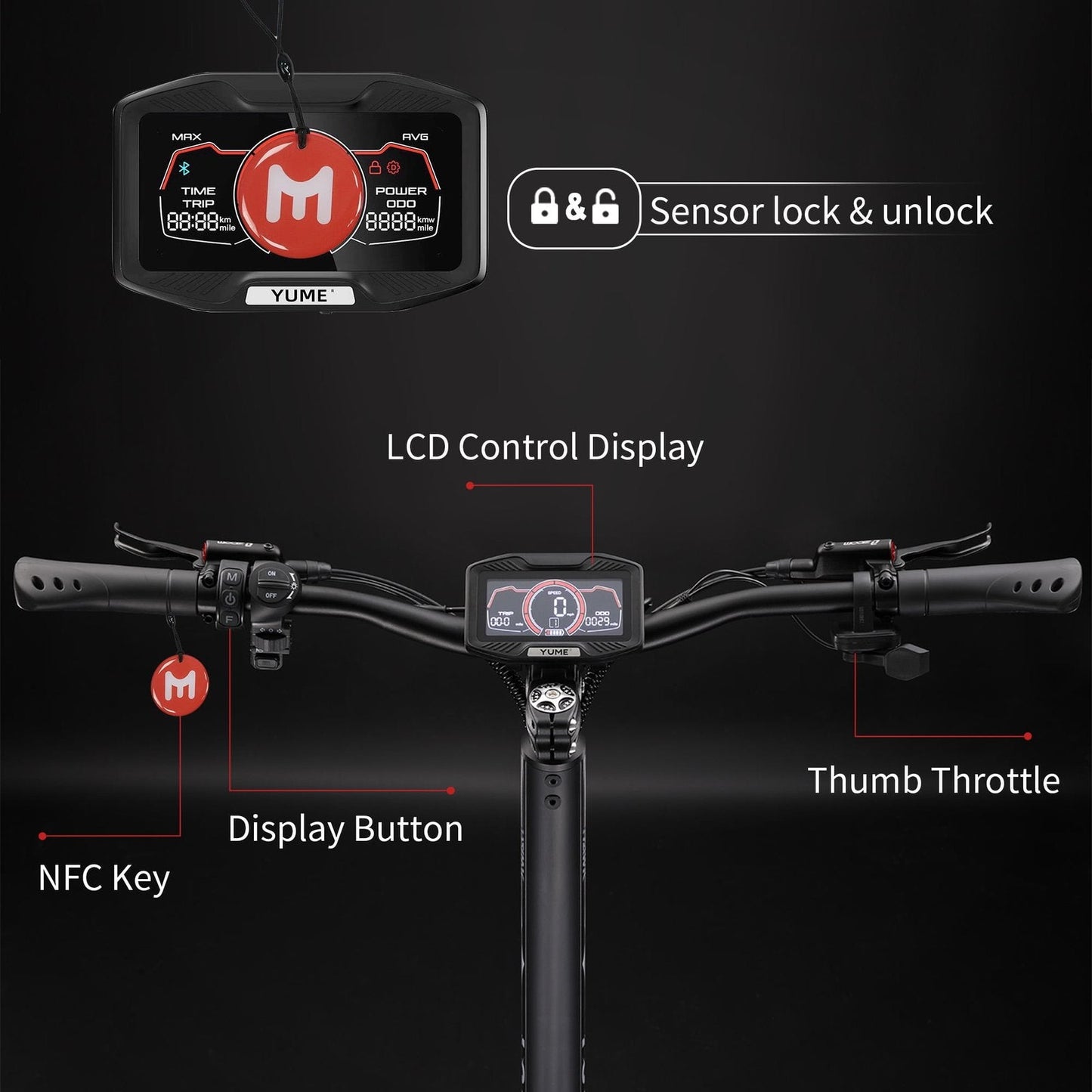 M YUME SCOOTER Hawk Dual Motor Electric Scooters for Adults 2400W 43MPH 43Miles Long Rang E-Scooter