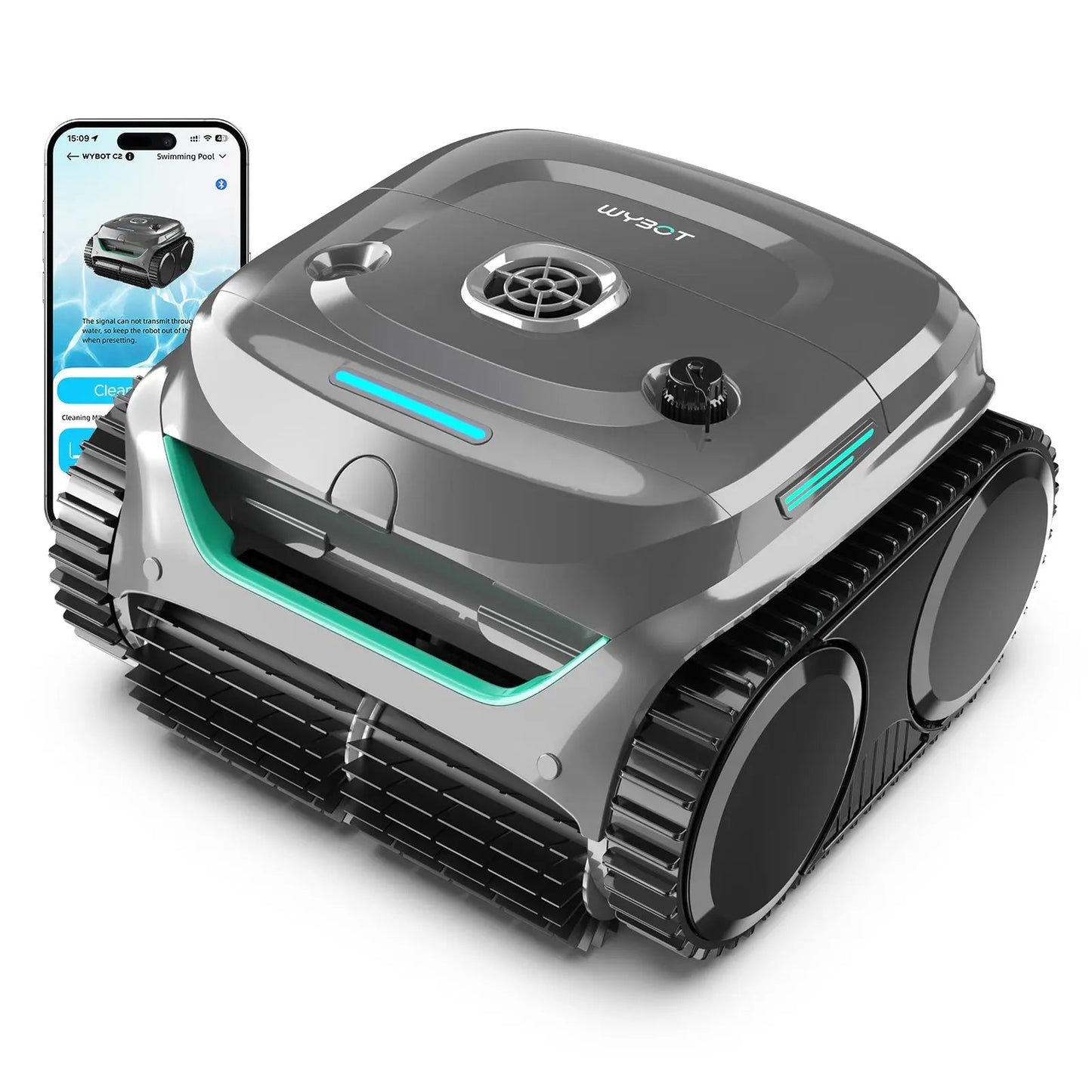 WYBOT C2 Cordless Robotic Pool Cleaner – Floor, Walls & Waterline