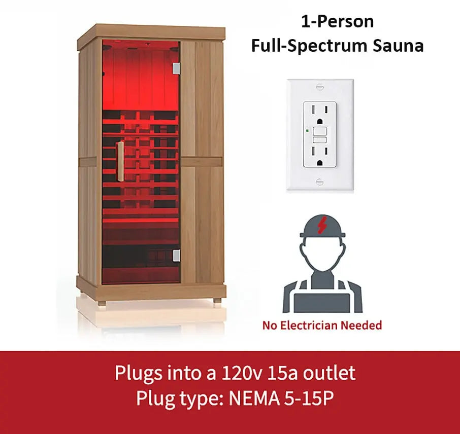 Finnmark 1-Person Full-Spectrum Home Infrared Sauna FD-1 | AQVINA World
