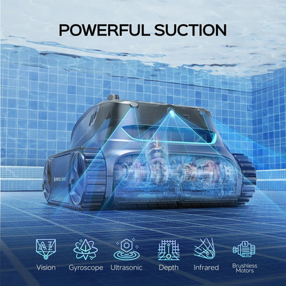 WYBOT S2 Solar Vision Robotic Pool Cleaner – Self-Charging Solar Dock, AI Camera