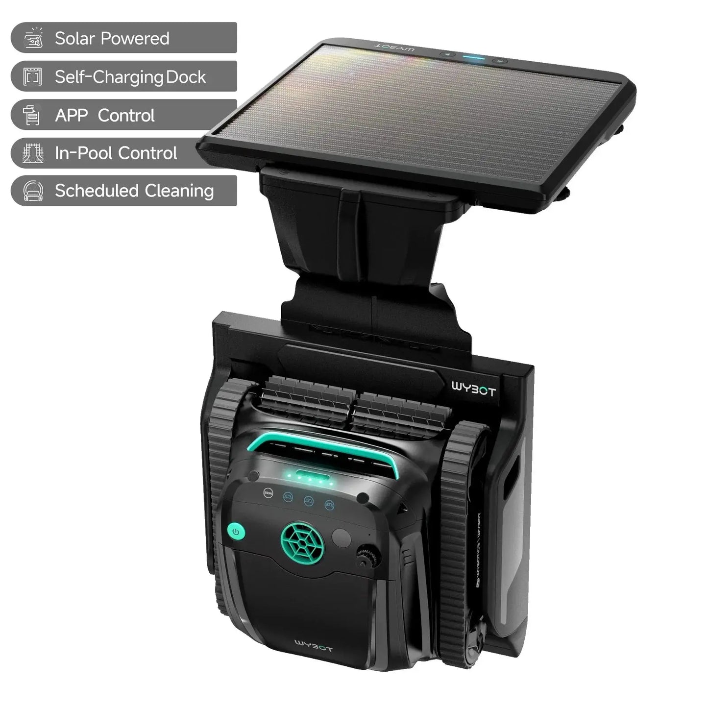 WYBOT S2 Solar Robotic Pool Cleaner – Solar Charging, App Control