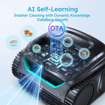 WYBOT C2 Vision Cordless Robotic Pool Cleaner – AI Camera Debris Targeting