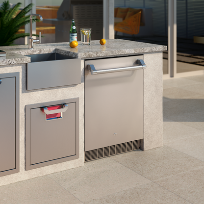 Aspire By Hestan 24" Outdoor Undercounter Refrigerator With Lock & Solid Reversiblr Door - ERS24