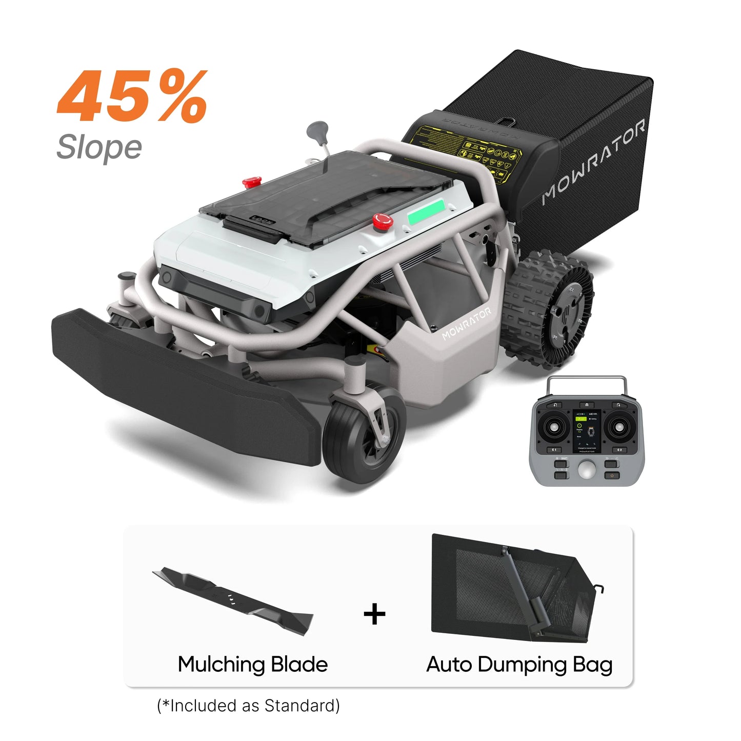 Mowrator S1 2WD 12Ah Auto-Dumping Bundle