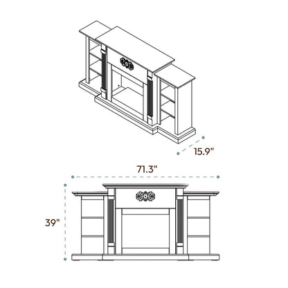 Cambridge Sanoma Electric Fireplace and Display ·