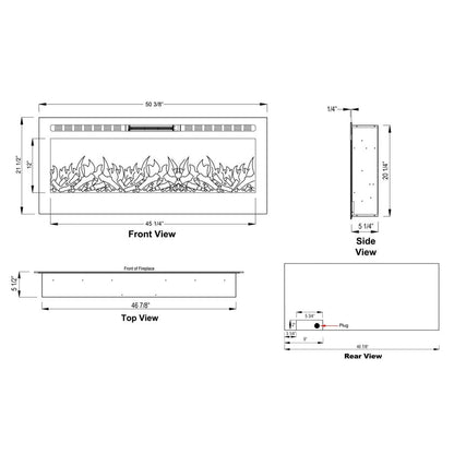 Touchstone Sideline Wall Mount Electric Fireplace