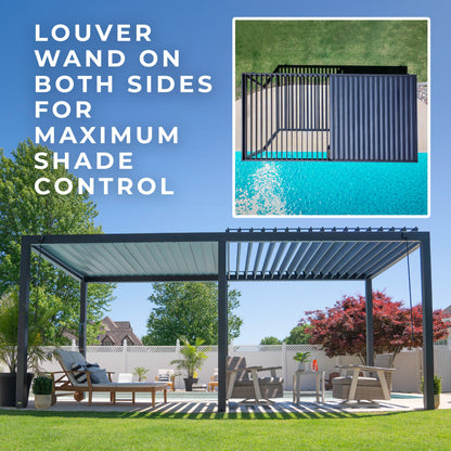 20x10 Sarasota Steel Louvered Pergola