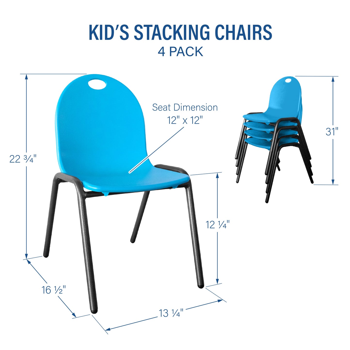 Kid's Stacking Chairs-4 Pack
