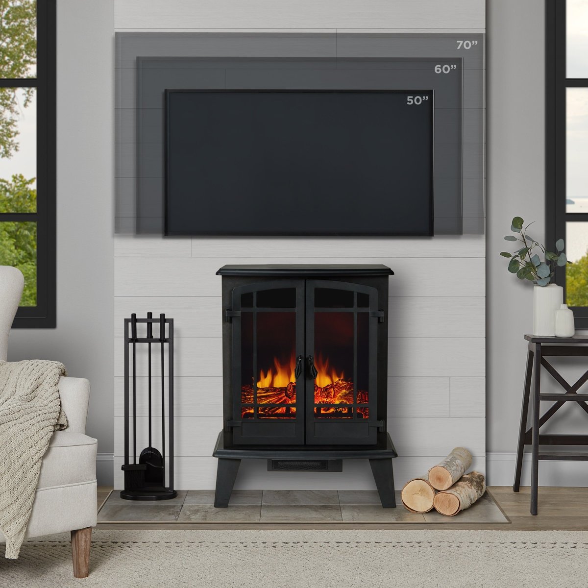 Real Flame Foster 25″ Electric Fireplace