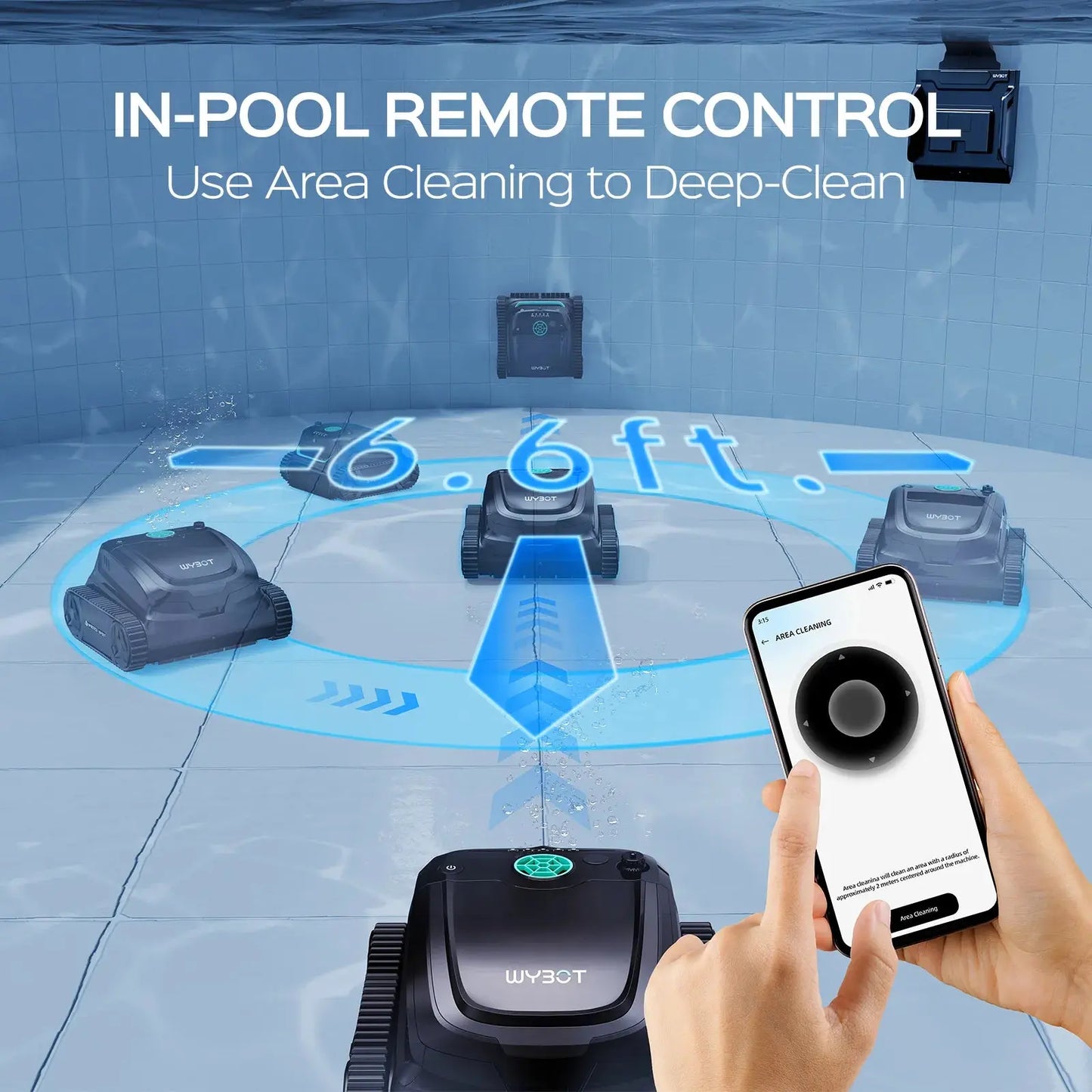 WYBOT S2 Solar Vision Robotic Pool Cleaner – Self-Charging Solar Dock, AI Camera