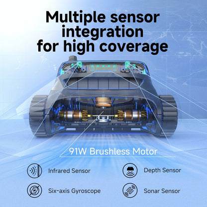 WYBOT S2 Cordless Robotic Pool Cleaner – Triple Motor, Floor to Waterline