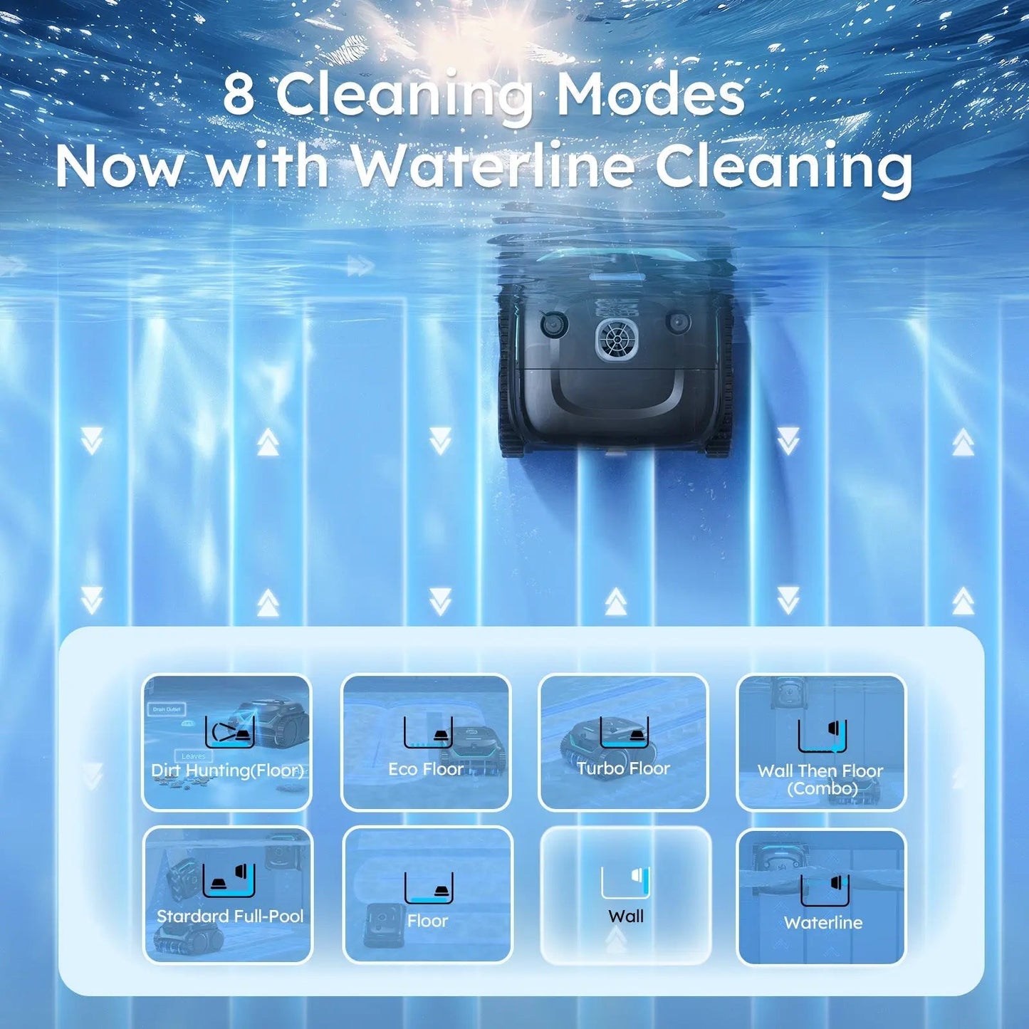 WYBOT C2 Vision Cordless Robotic Pool Cleaner – AI Camera Debris Targeting