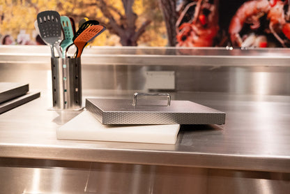 Hestan Outdoor Countertop Trash Chute With Cutting Board