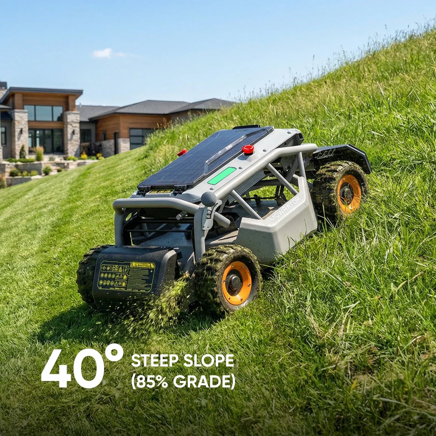 Mowrator S1 21" Leaf & Lawn 4WD 85% Slope (40°) Remote Control Mower Wide Wheel Edition