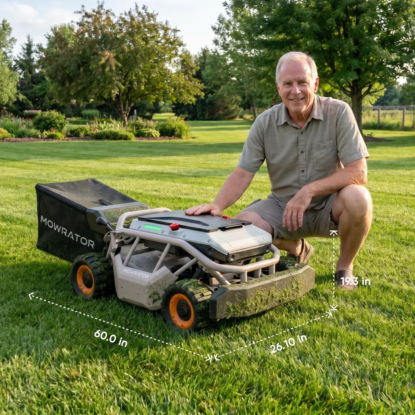 Mowrator S1 21" Leaf & Lawn 4WD 85% Slope (40°) Remote Control Mower Wide Wheel Edition