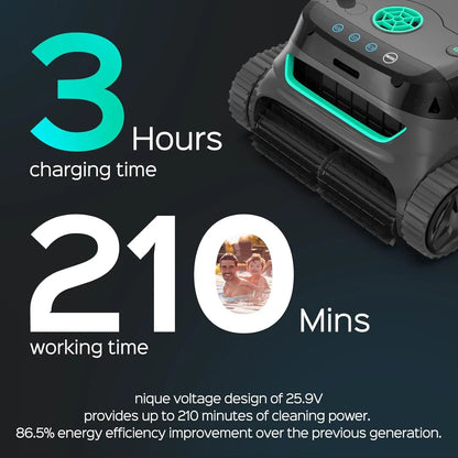 WYBOT S2 Cordless Robotic Pool Cleaner – Triple Motor, Floor to Waterline