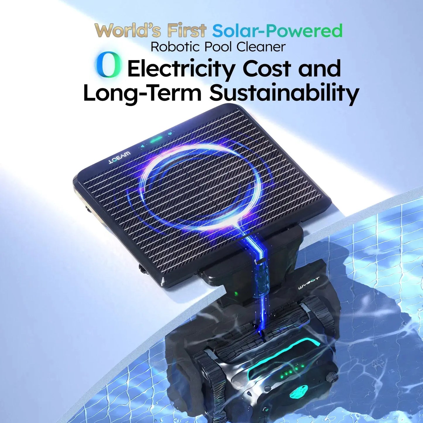 WYBOT S2 Solar Robotic Pool Cleaner – Solar Charging, App Control