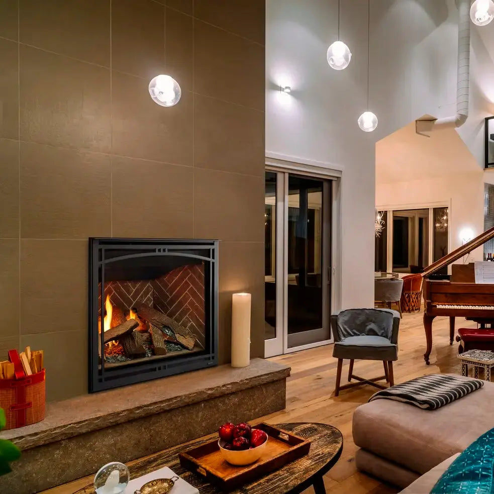 Majestic Meridian Modern 42" Direct Vent Gas Fireplace | 36,000 BTU | IntelliFire Touch | MER42MN