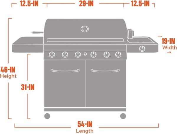 Monument Grills 6-Burner Propane Gas Grill 77352