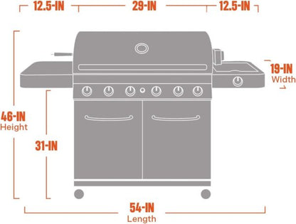 Monument Grills 6-Burner Propane Gas Grill 77352