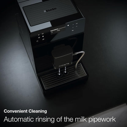 Miele CM 5310 Silence – Automatic coffee machine with OneTouch for Two, Aromatic System, coffee maker, cleaning programs and more, in obsidian black