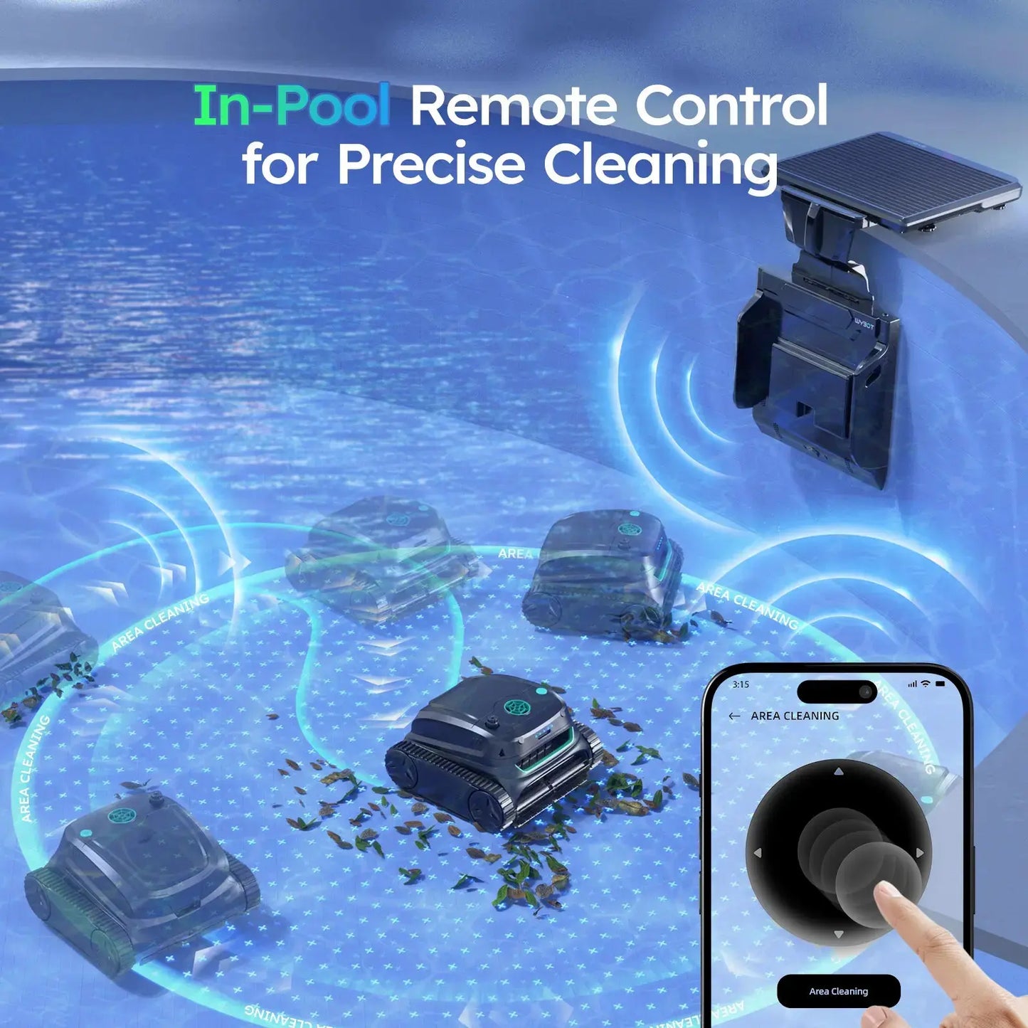 WYBOT S2 Solar Robotic Pool Cleaner – Solar Charging, App Control