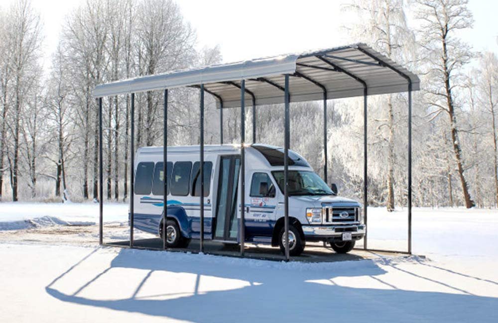 Arrow Carport, 14 ft. x 24 ft. x 14ft. Eggshell 14′ x 24′ x 14′