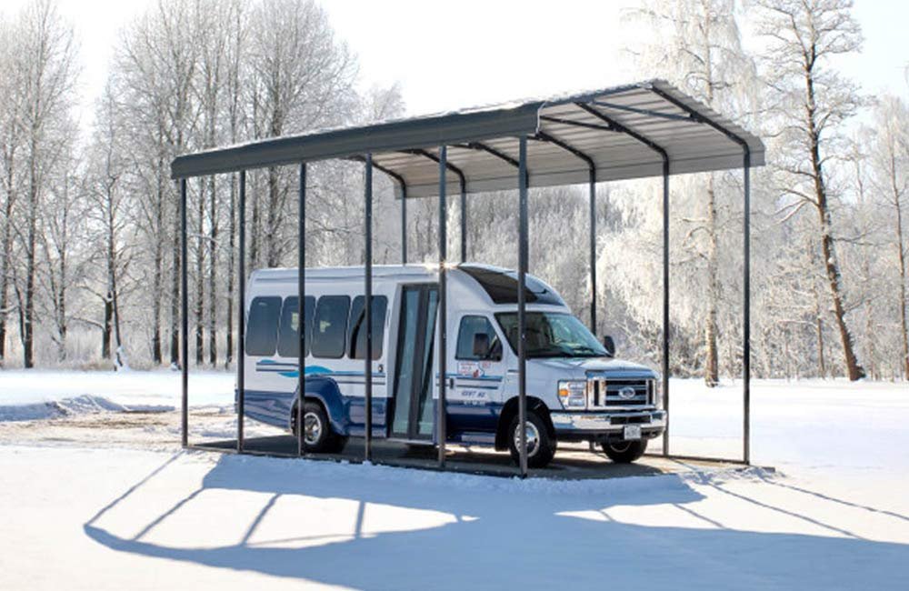 Arrow Carport, 14 ft. x 29 ft. x 14ft. Charcoal 14′ x 29′ x 14′